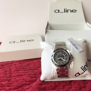 a_line “Marina Silver -Tone/Black